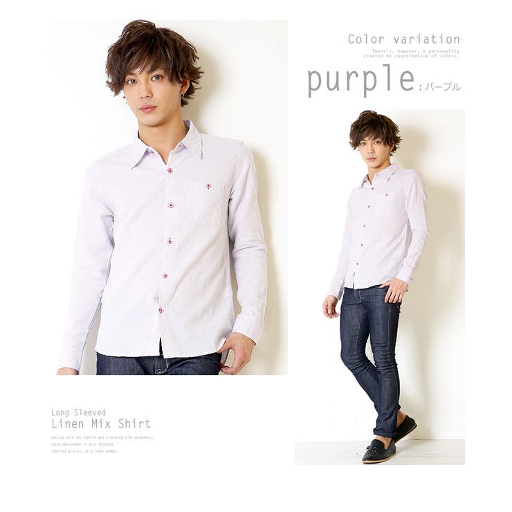 リネンシャツ メンズ麻混長袖シャツ メンズファッション | improves | 詳細画像5 