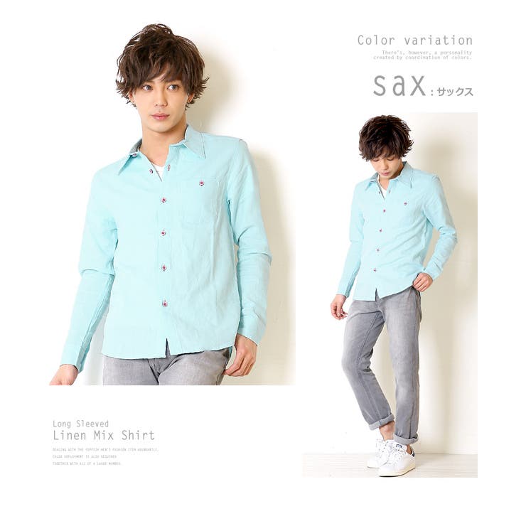 リネンシャツ メンズ麻混長袖シャツ メンズファッション | improves | 詳細画像11 