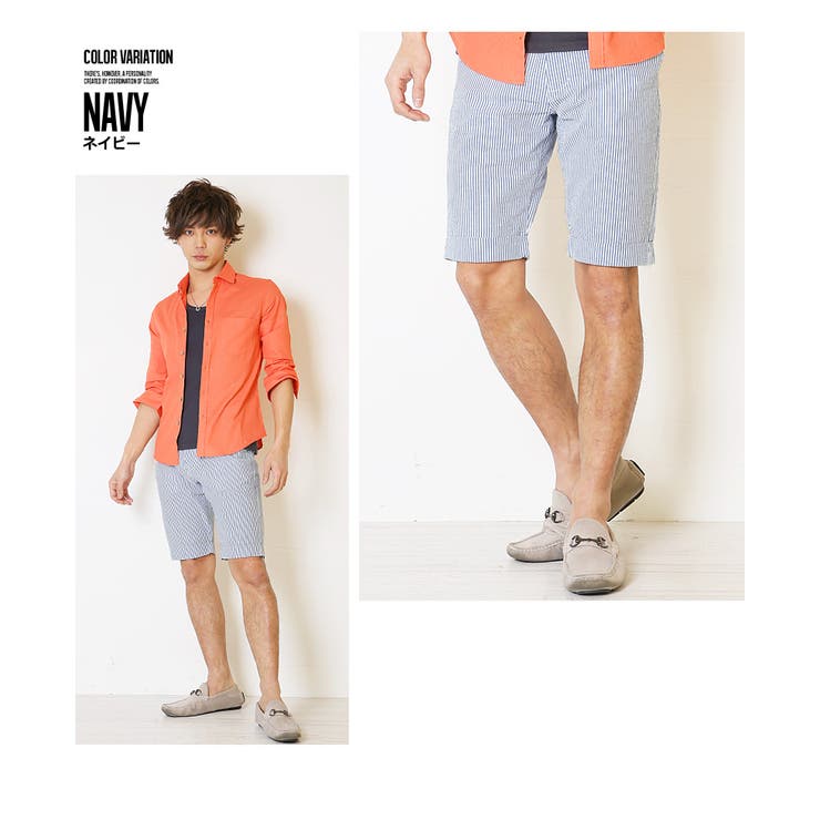 シアサッカーショートパンツ メンズ メンズファッション[品番