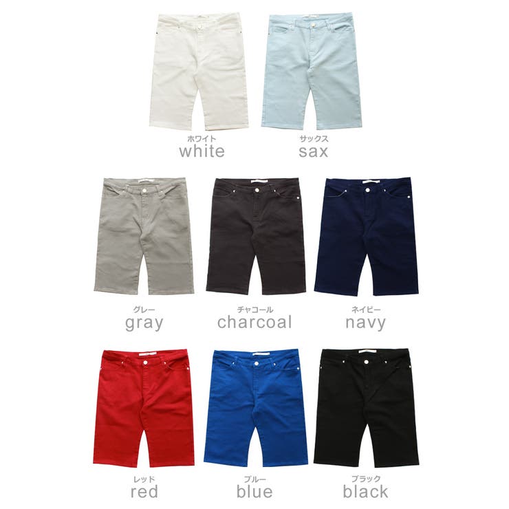 ハーフパンツ メンズウォッシュ加工 カットスリム[品番：IP000002407
