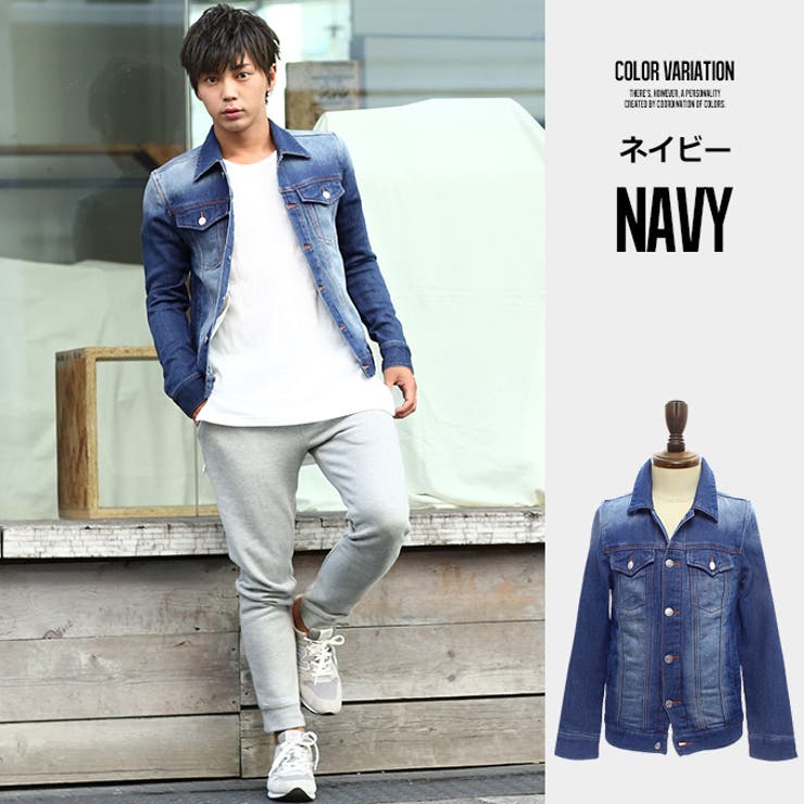 メンズファッション デニムジャケット メンズカット[品番 メンズファッション デニムジャケット メンズカット[品番