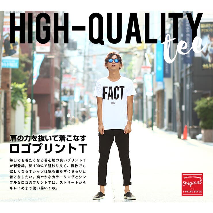 Tシャツ メンズFACTロゴ クルーネック[品番：IP000003079]｜improves