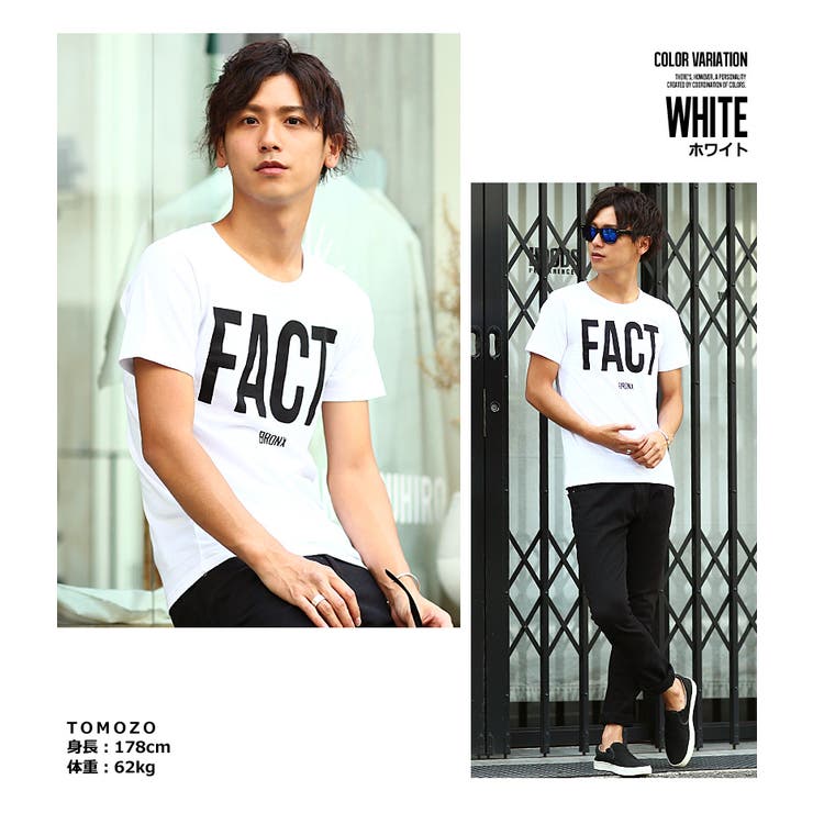 Tシャツ メンズFACTロゴ クルーネック[品番：IP000003079]｜improves