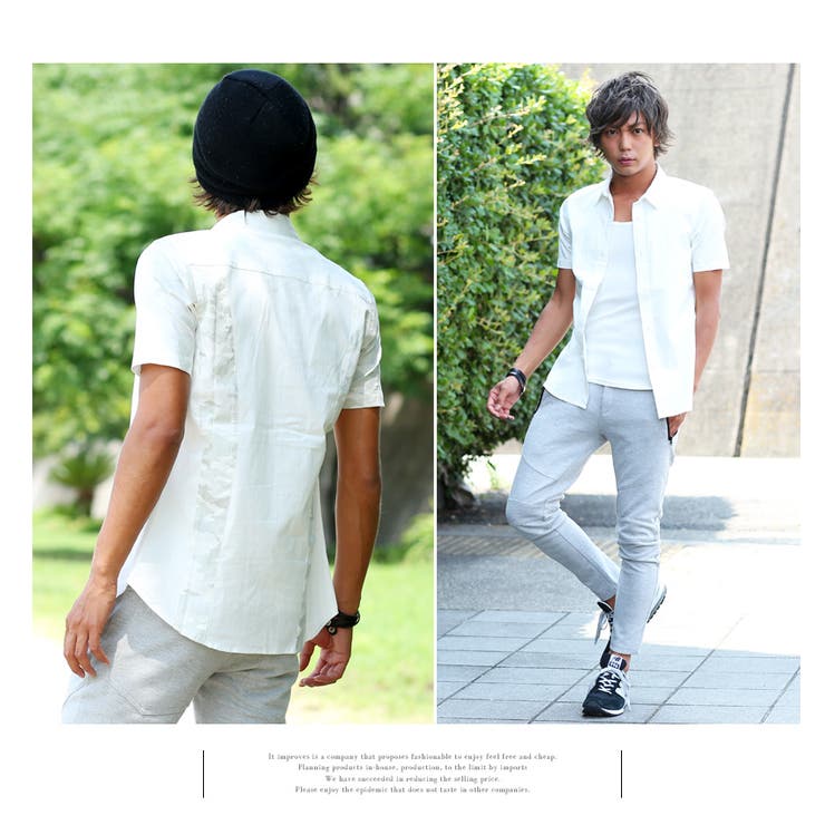 メンズファッション 半袖シャツ メンズストレッチツイル切替半袖シャツトップス 品番 Ip Improves インプローブス のメンズ ファッション通販 Shoplist ショップリスト