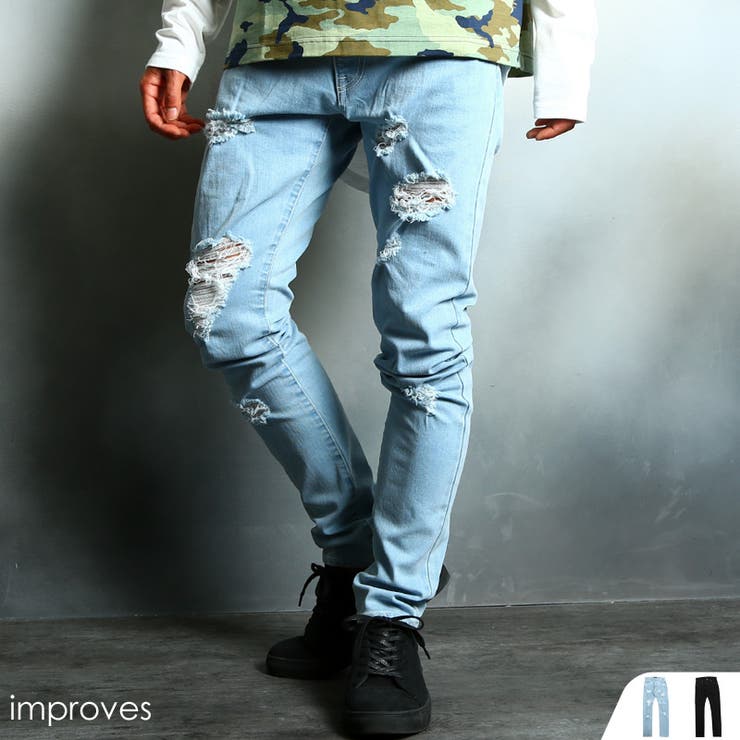メンズファッション ダメージ ジーンズ 品番 Ip Improves インプローブス のメンズ ファッション通販 Shoplist ショップリスト