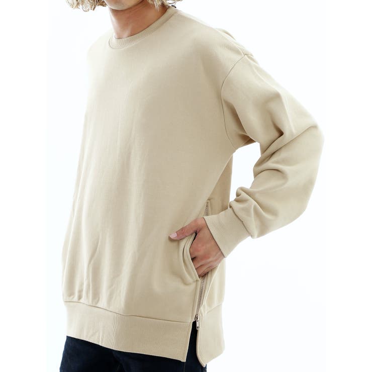 MOBB ベージュ スウェット トレーナー OG HALF ZIP S/S SWEAT -GREY- | WALKIN STORE WEB SHOP