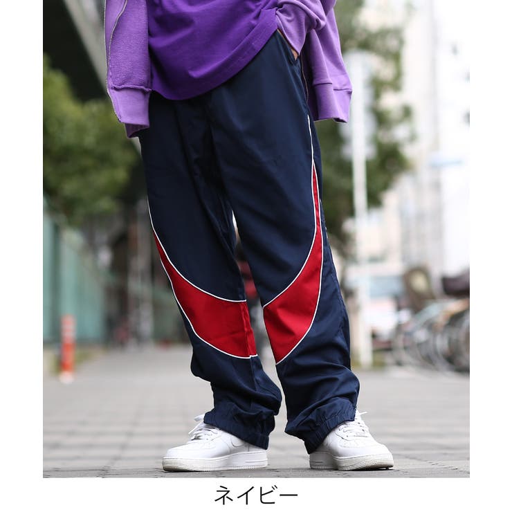 シャカシャカパンツ メンズ 裾ジップ[品番：IP000004225