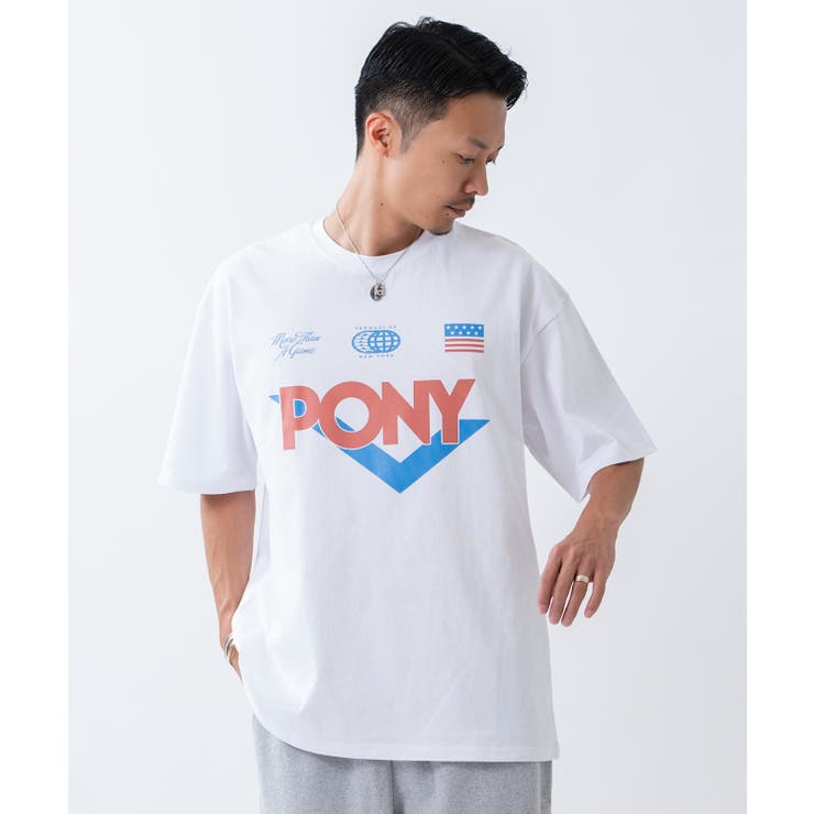 ホワイト | 半袖Tシャツ メンズ PONY | improves