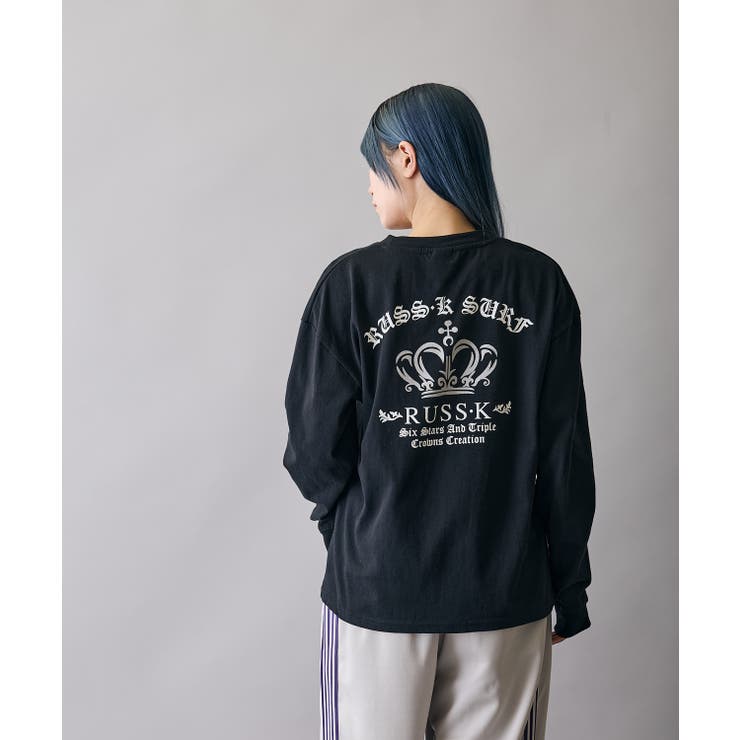 ブラック | 長袖Tシャツ メンズ RUSS | improves