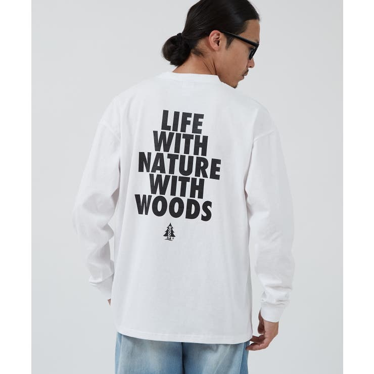 ホワイト | 長袖Tシャツ メンズ WOODS別注 | improves