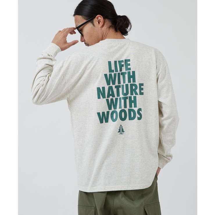 オートミール | 長袖Tシャツ メンズ WOODS別注 | improves