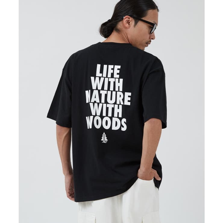 ブラック | 半袖Tシャツ メンズ WOODS別注 | improves