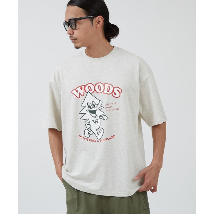 オートミール | 半袖Tシャツ メンズ WOODS別注 | improves