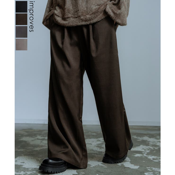 スラックス メンズ ワイドパンツ | improves | 詳細画像1 