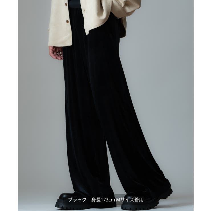ワイドパンツ メンズ ベロア素材 | improves | 詳細画像2 