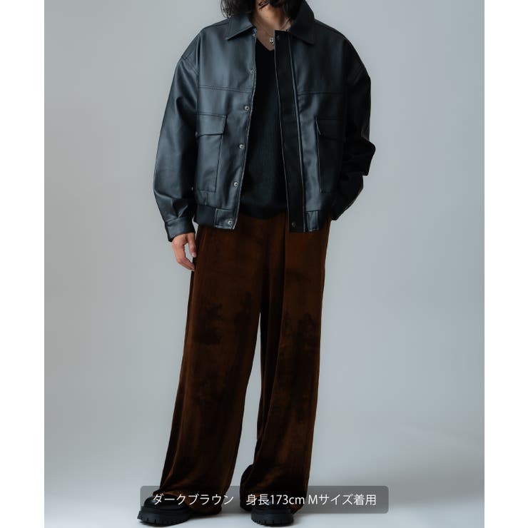 ワイドパンツ メンズ ベロア素材 | improves | 詳細画像16 