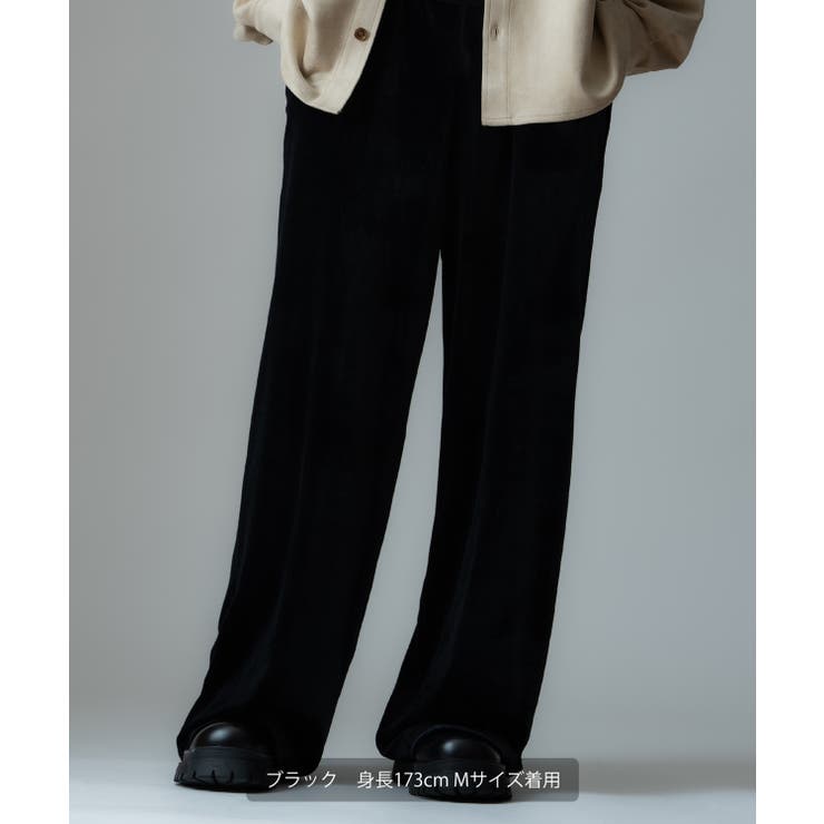 ワイドパンツ メンズ ベロア素材 | improves | 詳細画像3 