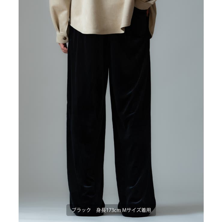 ワイドパンツ メンズ ベロア素材 | improves | 詳細画像5 
