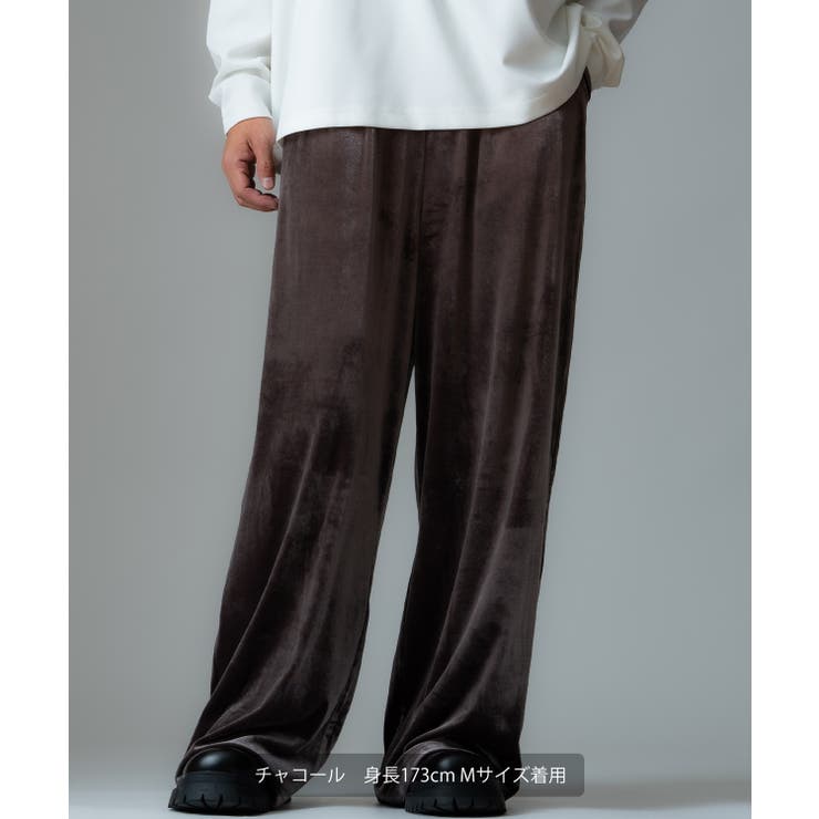 ワイドパンツ メンズ ベロア素材 | improves | 詳細画像7 