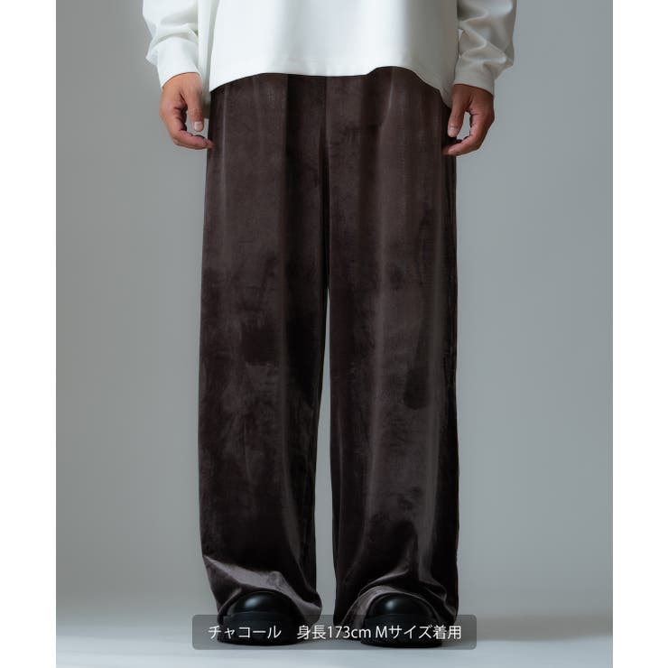 ワイドパンツ メンズ ベロア素材 | improves | 詳細画像8 
