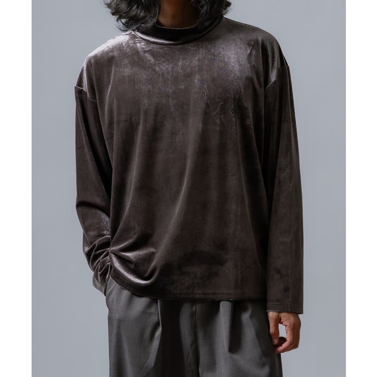 チャコール | プルオーバー メンズ ベロア素材 | improves