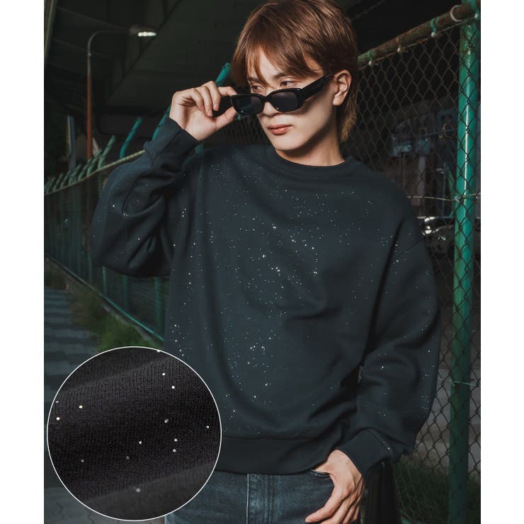 ブラック | トレーナー メンズ ラメ | improves