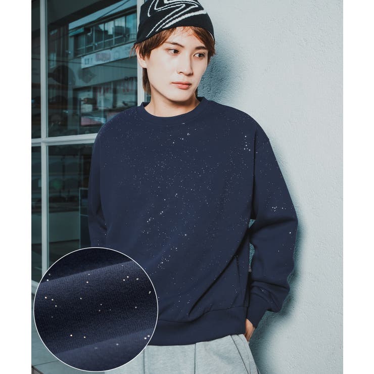 ネイビー | トレーナー メンズ ラメ | improves