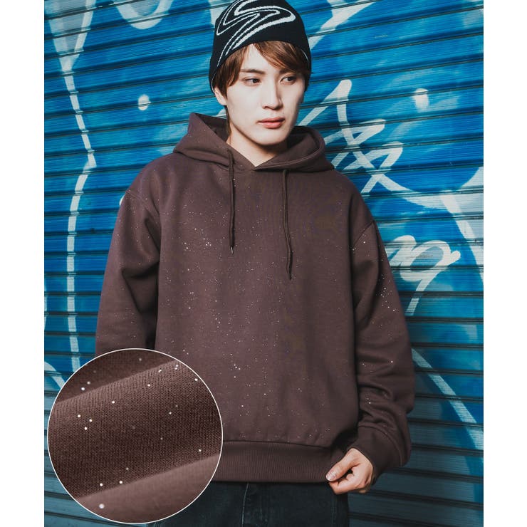 ブラウン | パーカー メンズ ラメ | improves