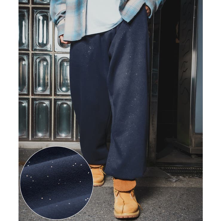 ネイビー | パンツ メンズ ラメ | improves