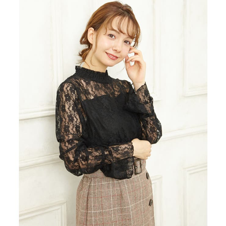 袖フレアレースハイネック／トップス[品番：INGW0004398]｜INGNI