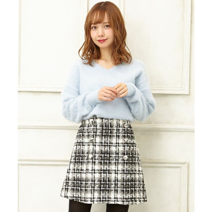 ライトツイード台形スカート SEU スカート ツイード台形ミニスカート : ZOZOTOWN Yahoo!店