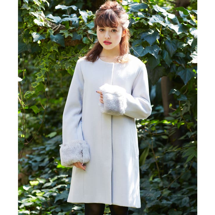 フェイクファー衿Aラインコート[品番：INGW0003098]｜INGNI