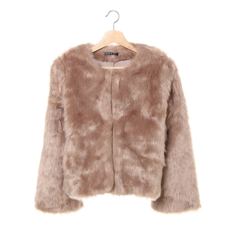 23区L エコファーノーカラーショートコート 23区L エコファーノーカラー