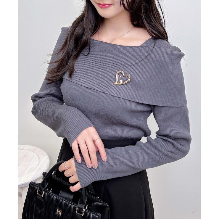 12Gブローチ付オフショルニット | INGNI  | 詳細画像14 