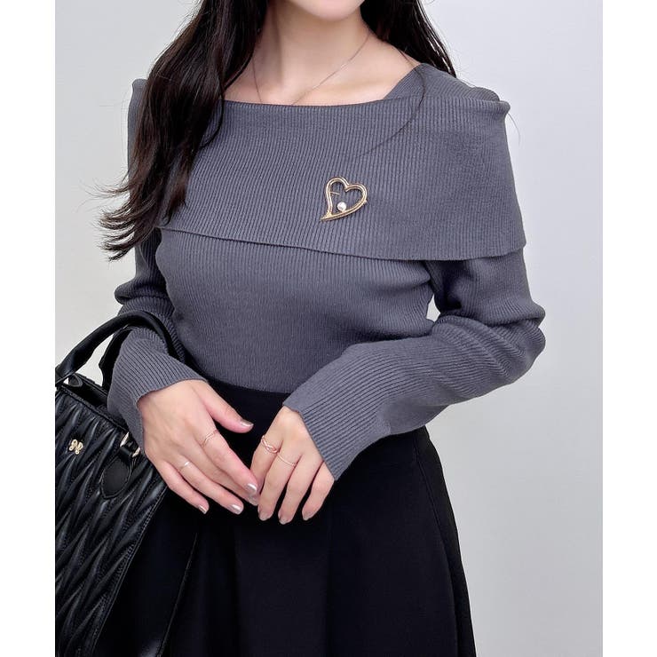 12Gブローチ付オフショルニット | INGNI  | 詳細画像17 