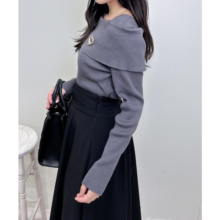 12Gブローチ付オフショルニット | INGNI  | 詳細画像18 