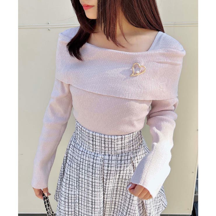 12Gブローチ付オフショルニット | INGNI  | 詳細画像24 