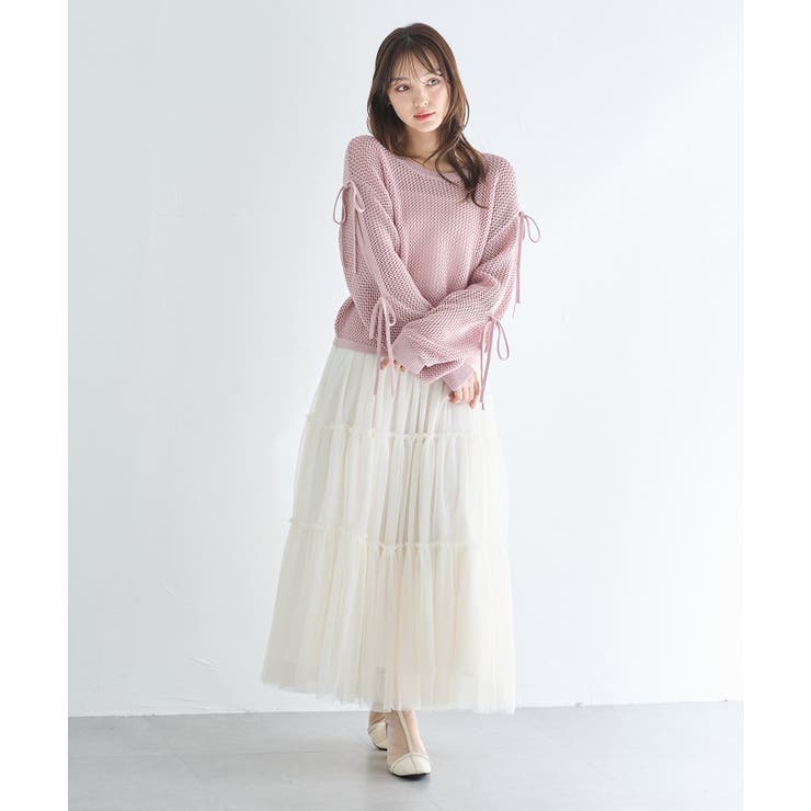 7Gメッシュショルダースリットリボンニット | INGNI  | 詳細画像11 