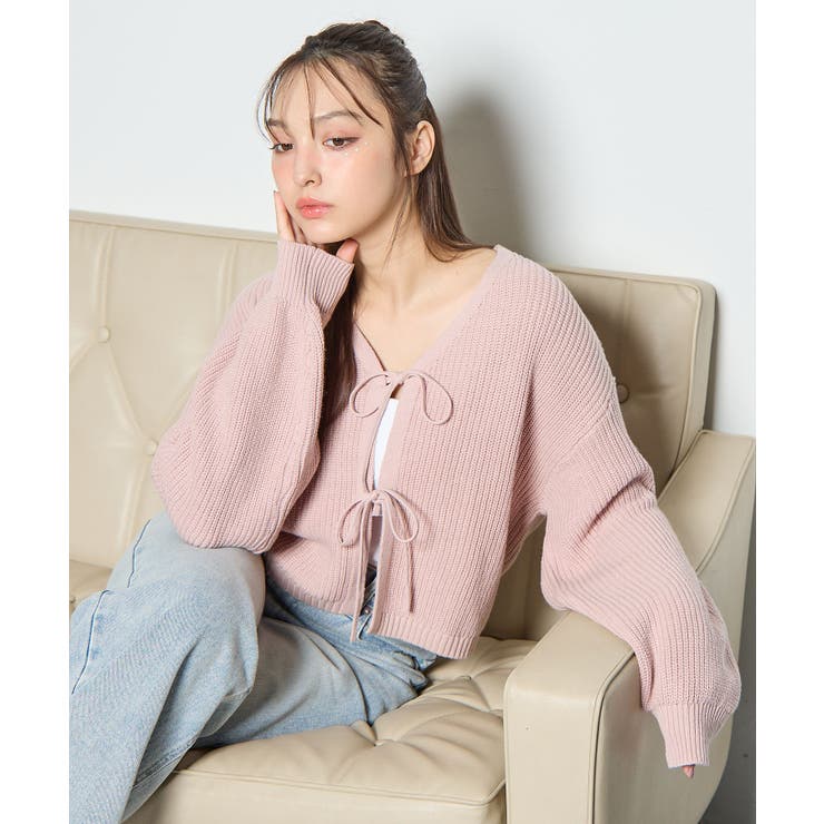 Vネックフロントリボンニットカーディガン | INGNI  | 詳細画像13 