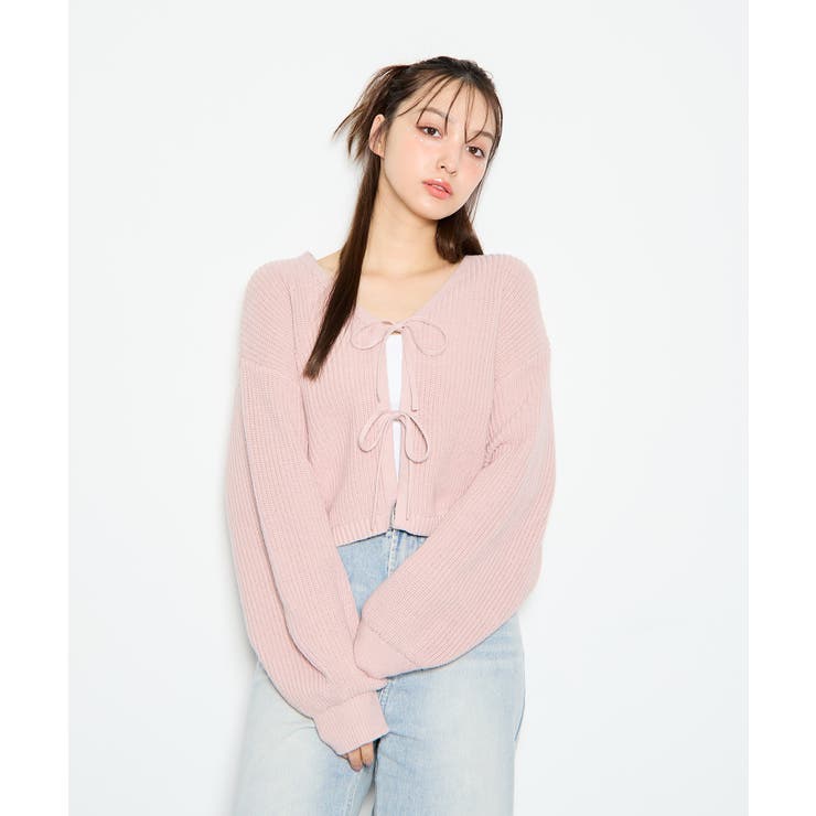 Vネックフロントリボンニットカーディガン | INGNI  | 詳細画像10 