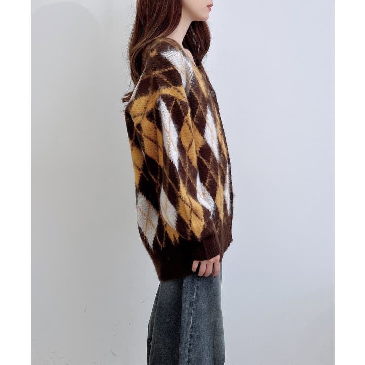 7Gアーガイル柄JQロングニットカーディガン | INGNI  | 詳細画像8 