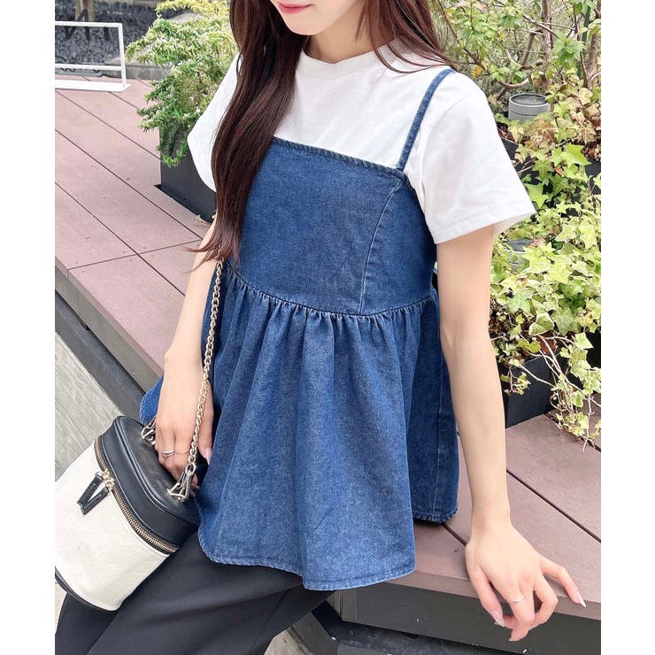 ブルー | 【WEB限定】２WAYリボンデニムキャミ | INGNI 