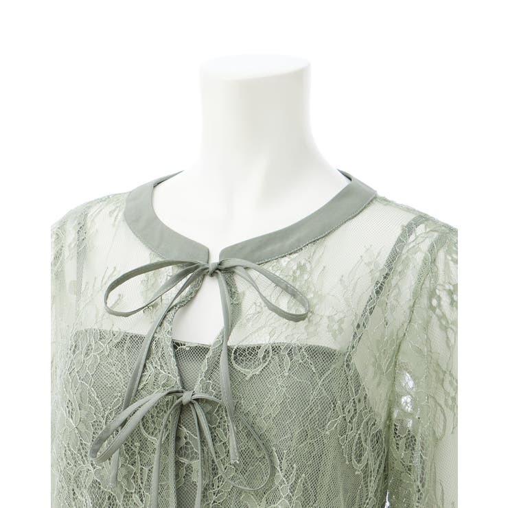 レースリボンブラウス+キャミワンピースセット | INGNI  | 詳細画像16 