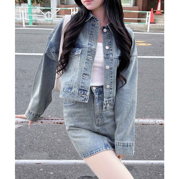 デニム/ブルー | ビジュ付Gジャン | INGNI 