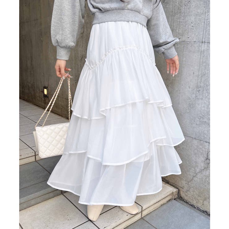 オフホワイト | シアーティアードSK | INGNI 