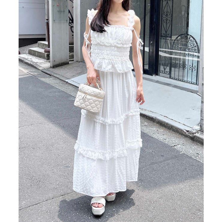 オフホワイト | シアーフリルティアードSK | INGNI 