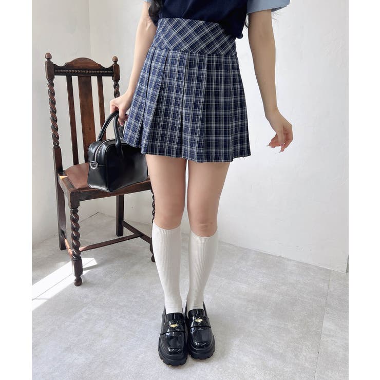 コン/チェック | チェック柄プリーツスカパン | INGNI 