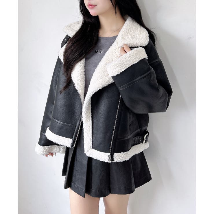 クロ/アイボリー | エコムートンフライトJK | INGNI 