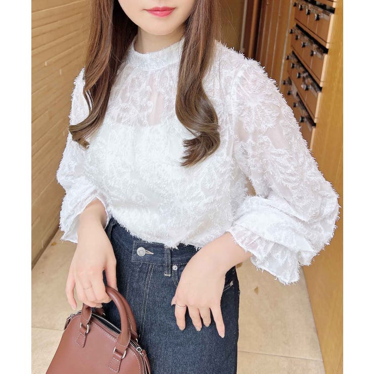 ジャガードキャンディースリーブブラウス | INGNI  | 詳細画像11 