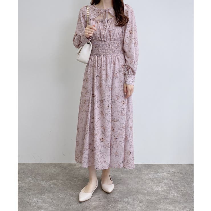 デコルテオープン花柄ワンピース | INGNI  | 詳細画像5 